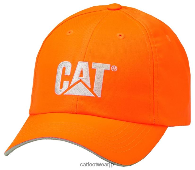 ハイビズトレードマークのキャップ オレンジ 男性 N2JB0V253 Caterpillar |帽子